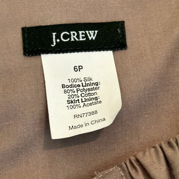 J CREW Silk Pockets Bow Monde Strapless Dress, Size 6P - Picture 5 of 5